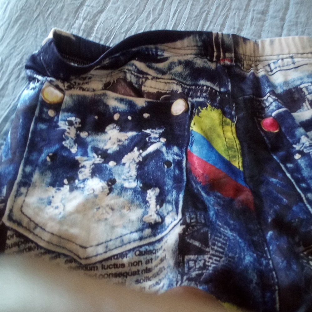 Ladies Danger spandex shorts one size fits all 3d